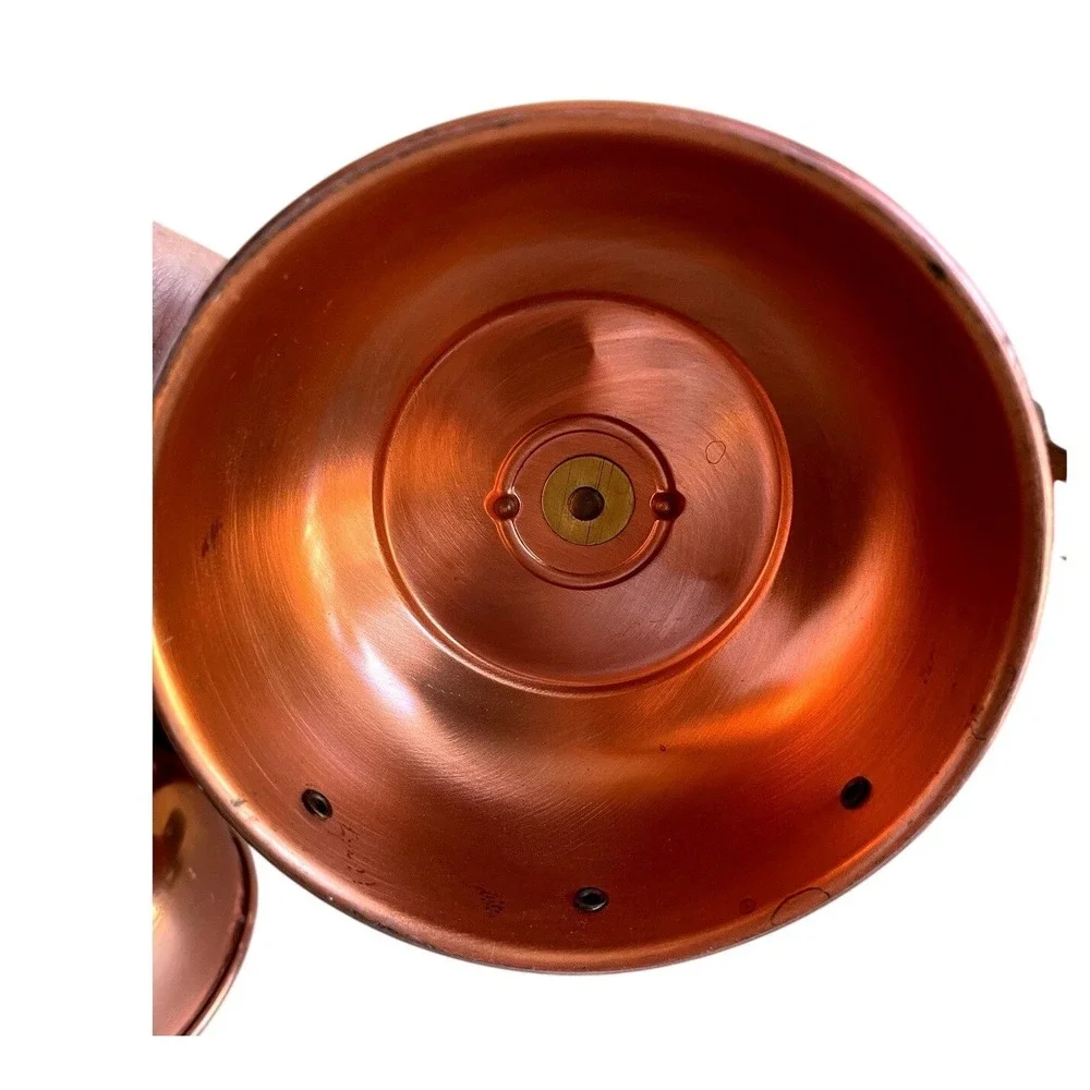 Vintage 70s Coppercraft Guild Copper & Brass Scalloped Wall Sconce Pair - MCM-9